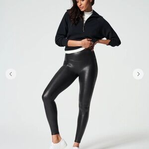 SPANX Black Faux leather Leggings